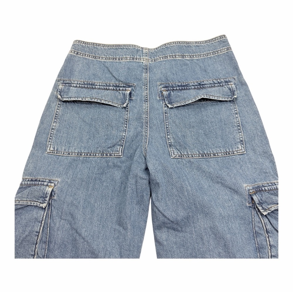 ASOS Blue Wide Leg Cargo Jeans - Picture 9 of 11